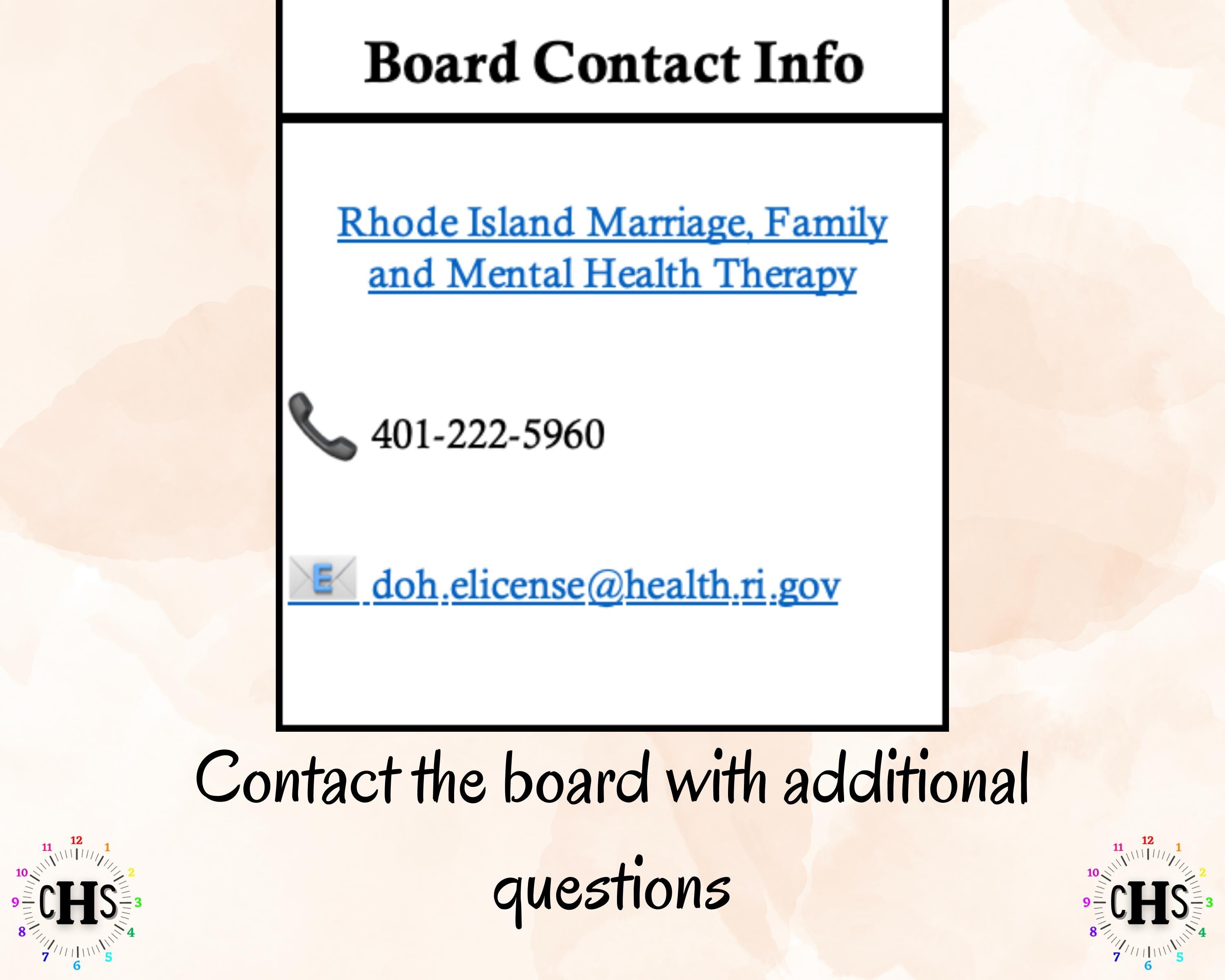 Rhode Island LCMHC, Clinical Hours Tracker, Supervision Log for Associate Licensed Counselor - Counseling Graduation Gift