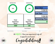 Connecticut, LCSW Hours Tracker, Clinical Supervision Form for Master Social Worker - MSW Student or MSW Graduation Gift