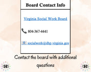 Virginia, LCSW Hours Tracker, Clinical Supervision Log for Master Social Worker - MSW Student or MSW Graduation Gift