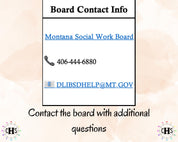 Montana, LCSW Hours Tracker, Clinical Supervision Log for Master Social Worker - MSW Student or MSW Graduation Gift