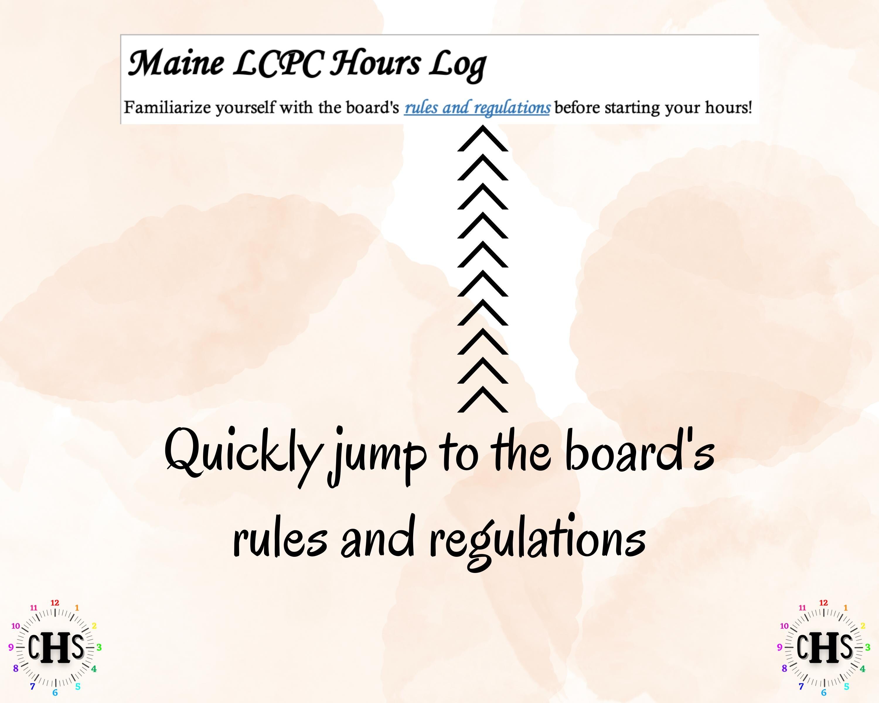 Maine LCPC, Clinical Hours Tracker, Supervision Log for Licensed Professional Counselor Conditional - Counseling Graduation Gift