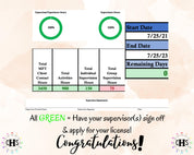 New Jersey LMFT, Clinical Hours Tracker, Supervision Log for Licensed Associate Marriage and Family Therapist - Therapy Graduation Gift