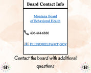 Montana LCPC, Clinical Hours Tracker, Supervision Log for Associate Licensed Counselor - Counseling Graduation Gift