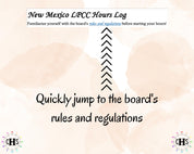 New Mexico LPCC, Clinical Hours Tracker, Supervision Log for Licensed Mental Health Counselor - Counseling Graduation Gift