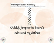 Washington LMFT, Clinical Hours Tracker, Supervision Log for Licensed Marriage and Family Therapy Associate - Therapist Graduation Gift