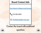Iowa LMFT, Clinical Hours Tracker, Supervision Log for Temporary Licensed Marriage and Family Therapist - Therapy Graduation Gift
