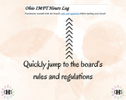 Ohio IMFT, Clinical Hours Tracker, Supervision Log for Marriage and Family Therapist Intern - Therapy Graduation Gift