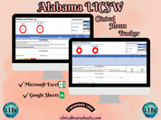 Alabama LICSW, Clinical Hours Tracker, Supervision Log for Master Social Worker - MSW Student or MSW Graduation Gift