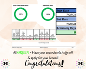 Arizona LMFT, Clinical Hours Tracker, Supervision Log for Licensed Associate Marriage and Family Therapist - Therapy Graduation Gift