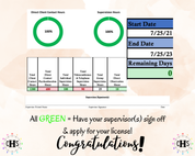 Arizona LPC, Clinical Hours Tracker, Supervision Log for Licensed Associate Counselor - Counseling Graduation Gift