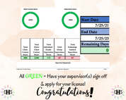 Arkansas LPC, Clinical Hours Tracker, Supervision Log for Licensed Associate Counselor - Counseling Graduation Gift