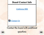 California LPCC board contact information picture with website link and link for contact us.