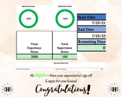 Connecticut, LCSW Hours Tracker, Clinical Supervision Form for Master Social Worker - MSW Student or MSW Graduation Gift