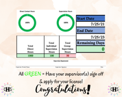 Connecticut LMFT, Clinical Hours Tracker, Supervision Log for Licensed Marital and Family Therapist Associate - Therapy Graduation Gift
