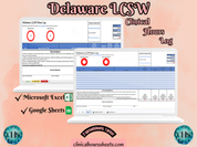 Delaware, LCSW Hours Tracker, Clinical Supervision Form for Master Social Worker - MSW Student or MSW Graduation Gift