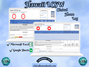 Hawaii, LCSW Hours Tracker, Clinical Supervision Form for Master Social Worker - MSW Student or MSW Graduation Gift