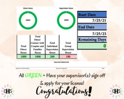 Idaho LMFT, Clinical Hours Tracker, Supervision Log for Associate Marriage and Family Therapist - Therapy Graduation Gift