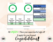 Illinois LCPC, Clinical Hours Tracker, Supervision Log for Licensed Professional Counselor - Counseling Graduation Gift