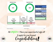 Indiana LMHC, Clinical Hours Tracker, Supervision Log for Licensed Mental Health Counselor Associate - Counseling Graduation Gift