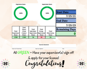 Iowa LMHC, Clinical Hours Tracker, Supervision Log for Temporary Licensed Mental Health Counselor - Counseling Graduation Gift
