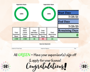 Iowa LMHC, Clinical Hours Tracker, Supervision Log for Temporary Licensed Mental Health Counselor - Counseling Graduation Gift