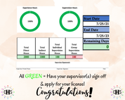 Louisiana LMFT, Clinical Hours Tracker, Supervision Log for Provisional Licensed Marriage and Family Therapist - Therapy Graduation Gift