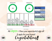 Minnesota LMFT, Clinical Hours Tracker, Supervision Log for Licensed Associate Marriage and Family Therapist - Therapy Graduation Gift