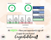 Mississippi, LCSW Hours Tracker, Clinical Supervision Log for Master Social Worker - MSW Student or MSW Graduation Gift
