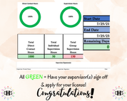 Mississippi LMFT, Clinical Hours Tracker, Supervision Log for Licensed Marriage and Family Therapy Associate - Therapist Graduation Gift