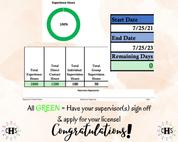 Missouri LPC, Clinical Hours Tracker, Supervision Log for Provisional Licensed Professional Counselor - Counseling Graduation Gift