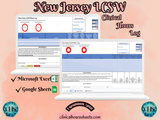 New Jersey, LCSW Hours Tracker, Clinical Supervision Log for Master Social Worker - MSW Student or MSW Graduation Gift