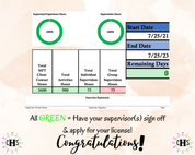 New Jersey LMFT, Clinical Hours Tracker, Supervision Log for Licensed Associate Marriage and Family Therapist - Therapy Graduation Gift