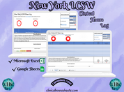 New York, LCSW Hours Tracker, Clinical Supervision Log for Master Social Worker - MSW Student or MSW Graduation Gift