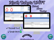 North Dakota LMFT, Clinical Hours Tracker, Supervision Log for Licensed Associate Marriage and Family Therapist - Therapy Graduation Gift