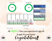 North Dakota LMFT, Clinical Hours Tracker, Supervision Log for Licensed Associate Marriage and Family Therapist - Therapy Graduation Gift