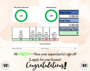 Ohio IMFT, Clinical Hours Tracker, Supervision Log for Marriage and Family Therapist Intern - Therapy Graduation Gift