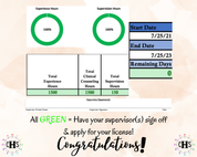 Ohio LPCC, Clinical Hours Tracker, Supervision Log for Licensed Professional Counselor - Counseling Graduation Gift