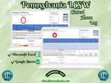 Pennsylvania, LCSW Hours Tracker, Clinical Supervision Log for Master Social Worker - MSW Student or MSW Graduation Gift