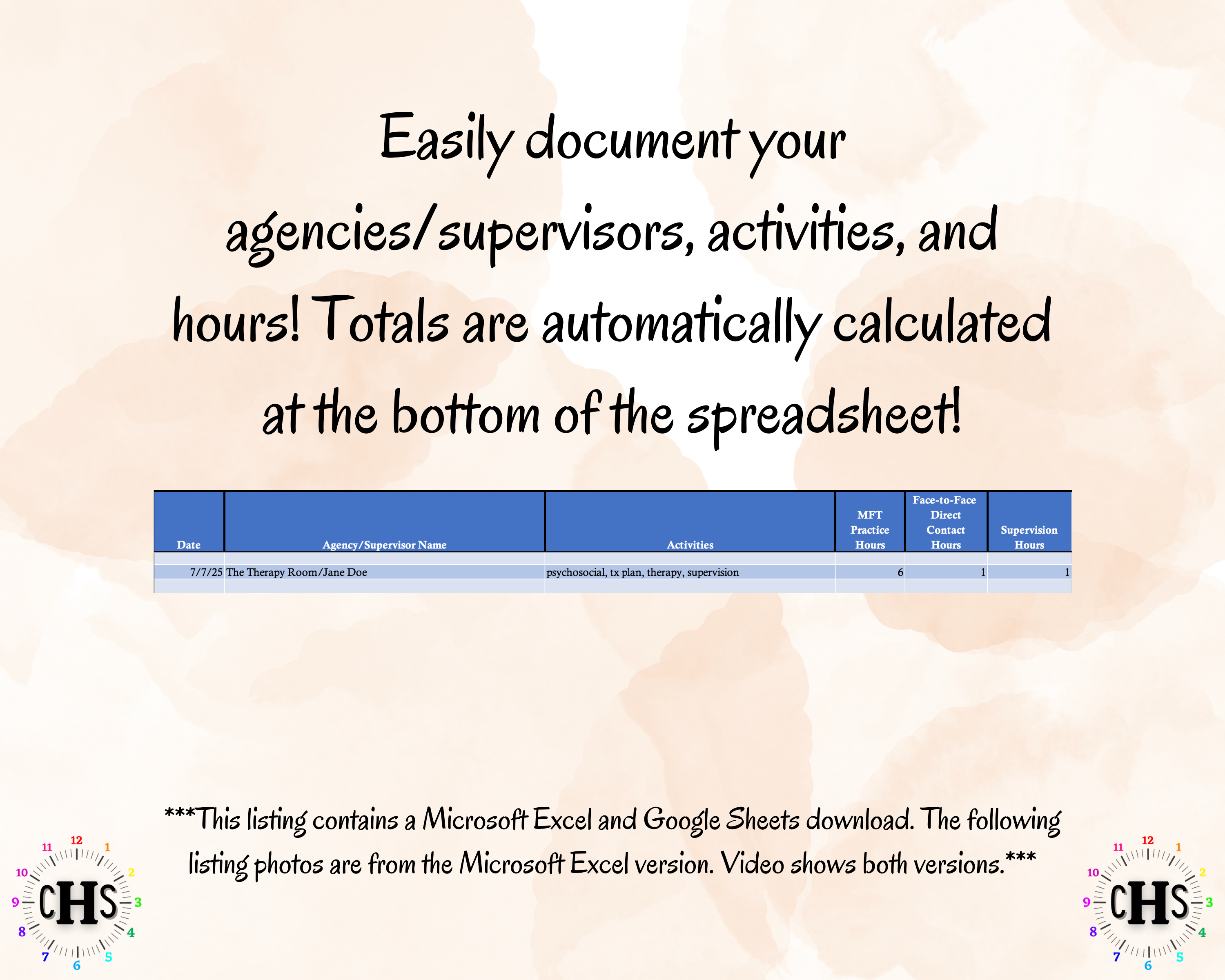 Wisconsin MFT, Clinical Hours Tracker, Supervision Log for Marriage and Family Therapist In Training - Therapy Graduation Gift