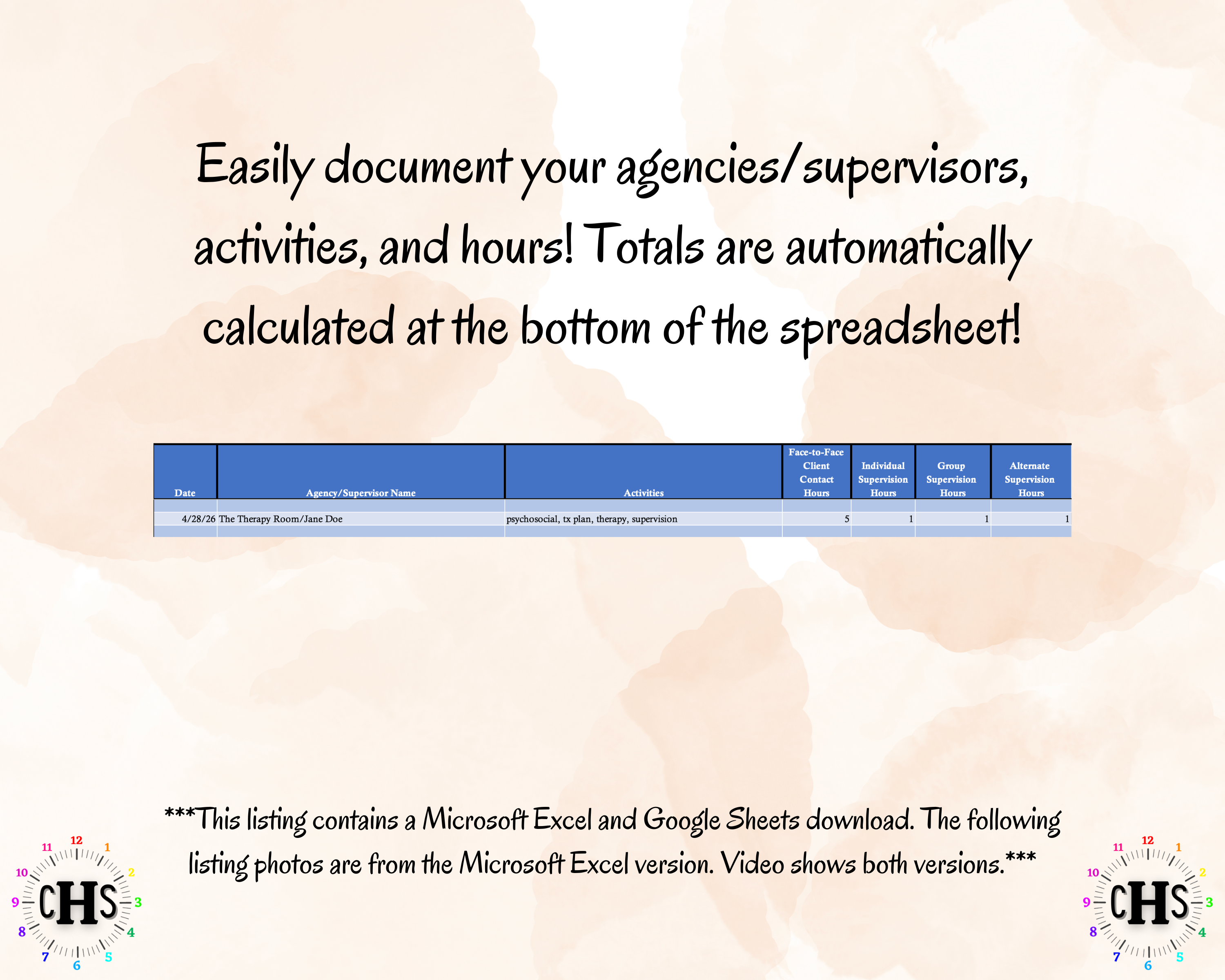 Mississippi, LCSW Hours Tracker, Clinical Supervision Log for Master Social Worker - MSW Student or MSW Graduation Gift