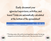 Texas LPC, Clinical Hours Tracker, Supervision Log for Licensed Professional Counselor Intern - Counseling Graduation Gift