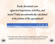 Iowa LISW, Clinical Hours Tracker, Supervision Log for Master Social Worker - MSW Student or MSW Graduation Gift