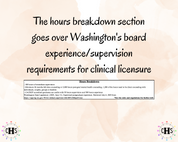 Washington LMHC, Clinical Hours Tracker, Supervision Log for Licensed Mental Health Counselor Associate - Counseling Graduation Gift