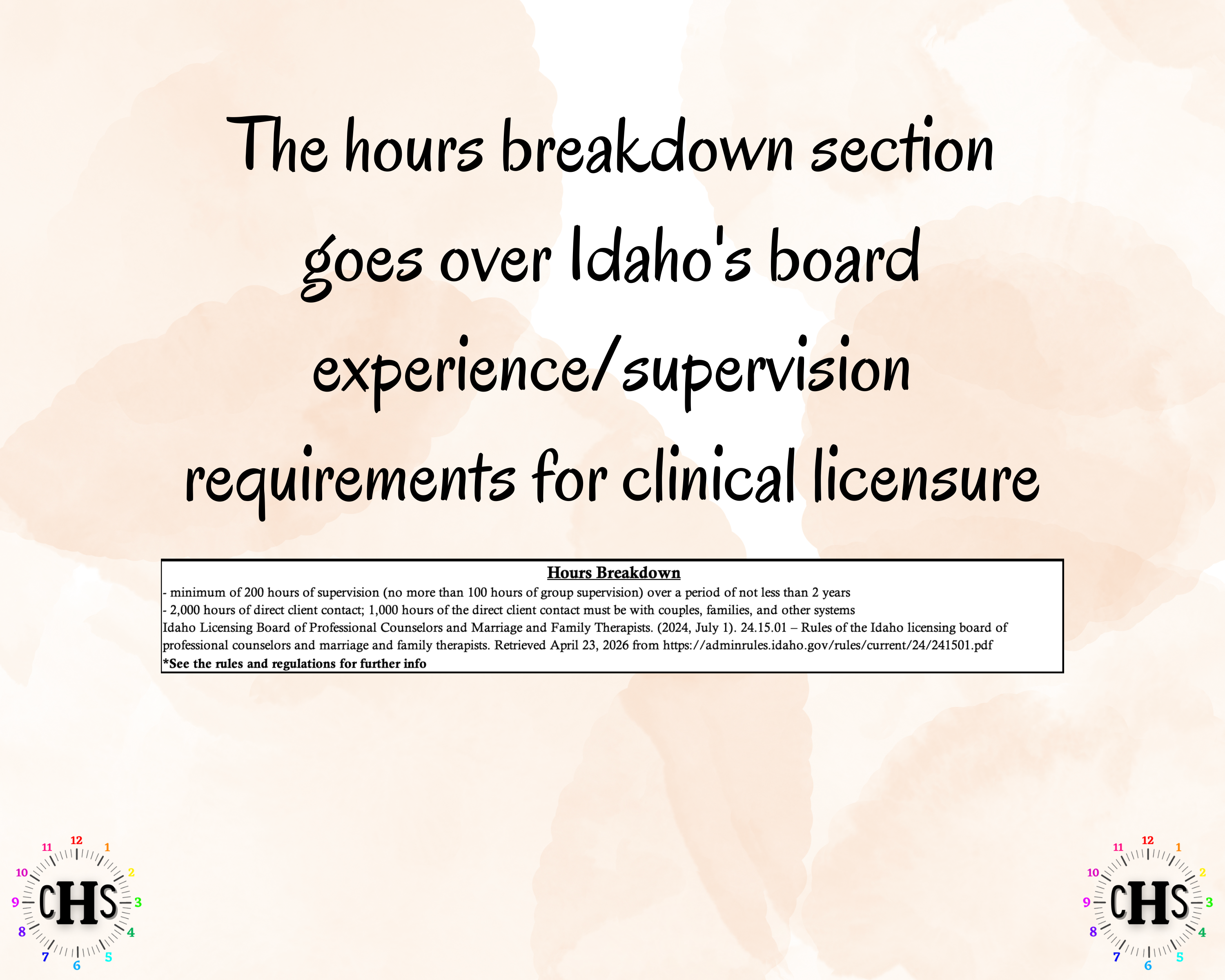 Idaho LMFT, Clinical Hours Tracker, Supervision Log for Associate Marriage and Family Therapist - Therapy Graduation Gift