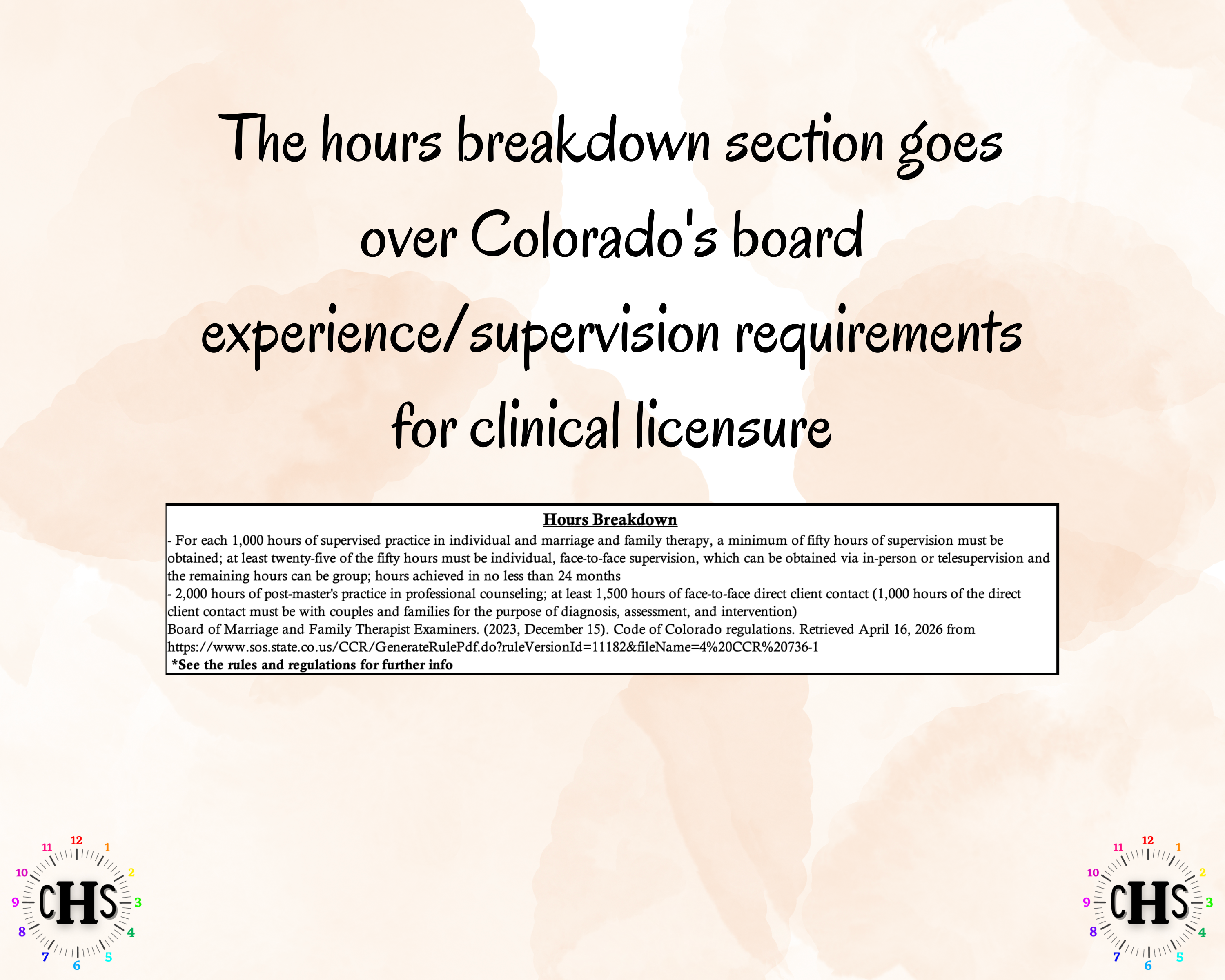Colorado LMFT, Clinical Hours Tracker, Supervision Log for Marriage and Family Therapist Candidate - Therapy Graduation Gift