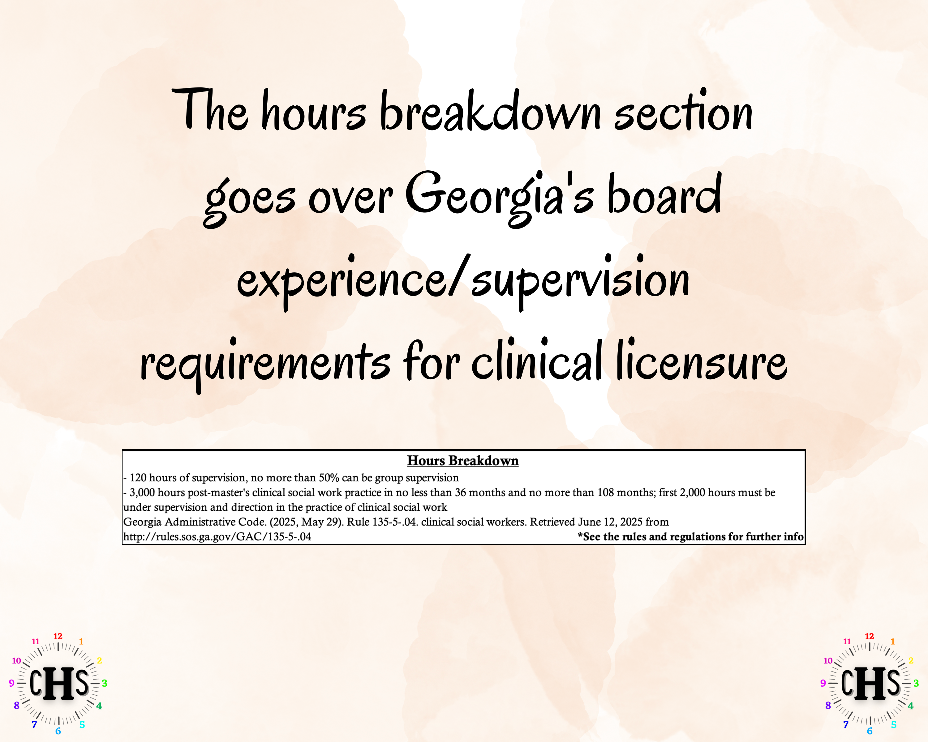 Georgia, LCSW Hours Tracker, Clinical Supervision Form for Master Social Worker - MSW Student or MSW Graduation Gift