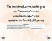 Wisconsin LPC, Clinical Hours Tracker, Supervision Log for Licensed Professional Counselor Trainee - Counseling Graduation Gift