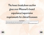 Missouri LMFT, Clinical Hours Tracker, Supervision Log for Provisional Licensed Marital and Family Therapist - Therapy Graduation Gift