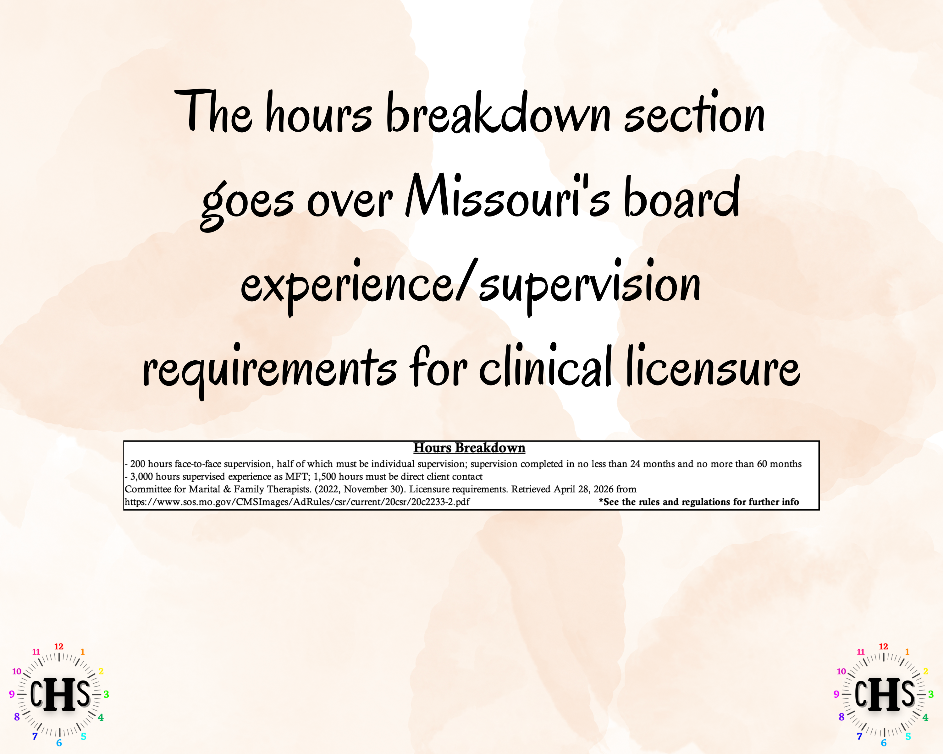 Missouri LMFT, Clinical Hours Tracker, Supervision Log for Provisional Licensed Marital and Family Therapist - Therapy Graduation Gift