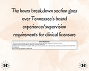 Tennessee LPC/MHSP, Clinical Hours Tracker, Supervision Log for Licensed Professional Counselor - Counseling Graduation Gift